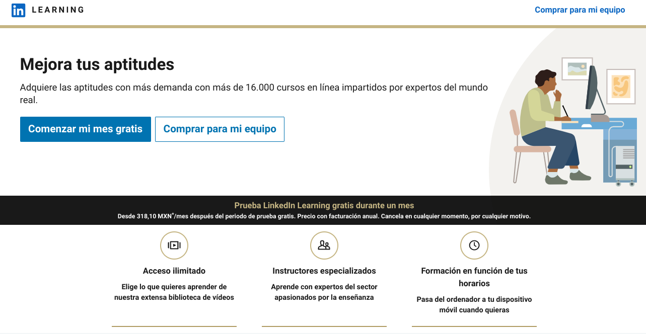 Plataforma educativa para especialistas en marketing: LinkedIn Learning