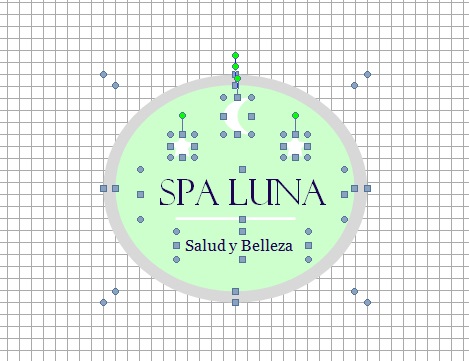 cómo hacer un logo en Word - agrupa elementos