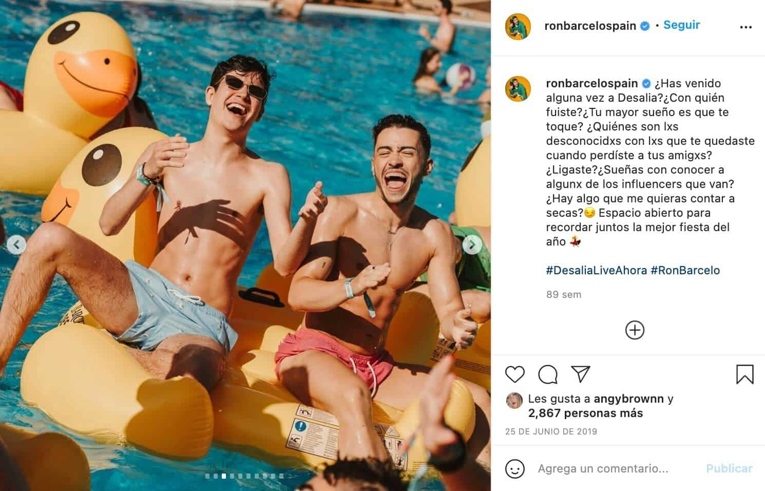 Ejemplo de marketing de influencers de Ron Barceló