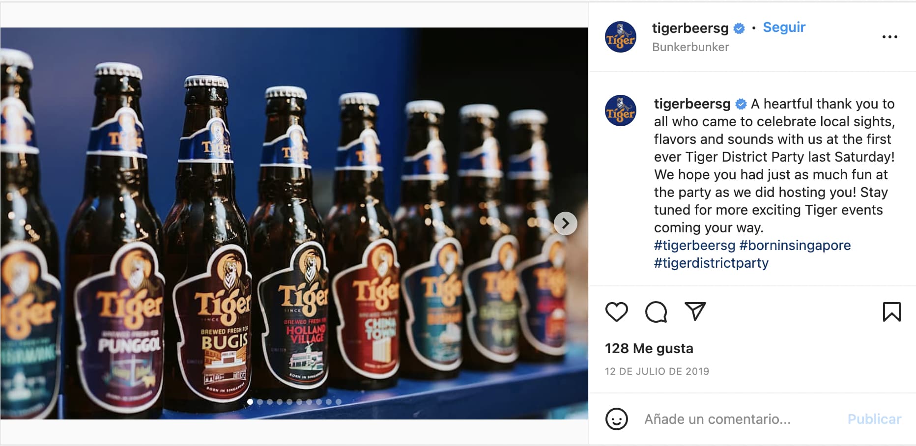 Ejemplo de marketing local: Tiger Beer