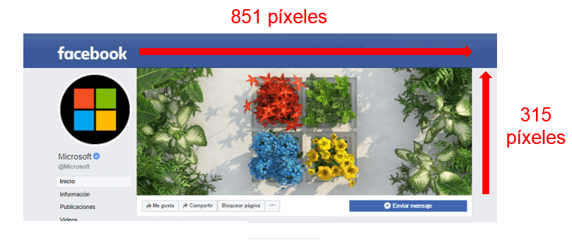 Medidas foto de portada Facebook