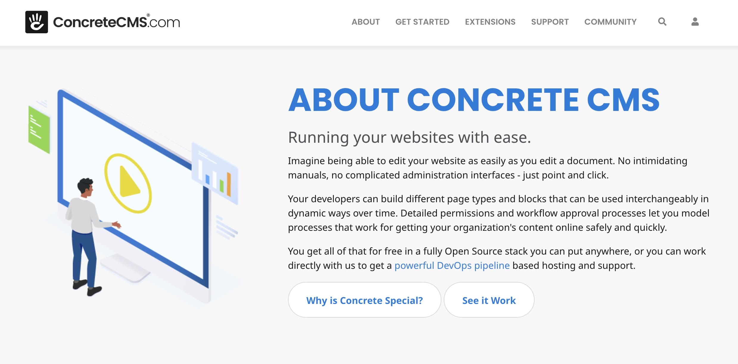 Ejemplos de CMS: Concrete