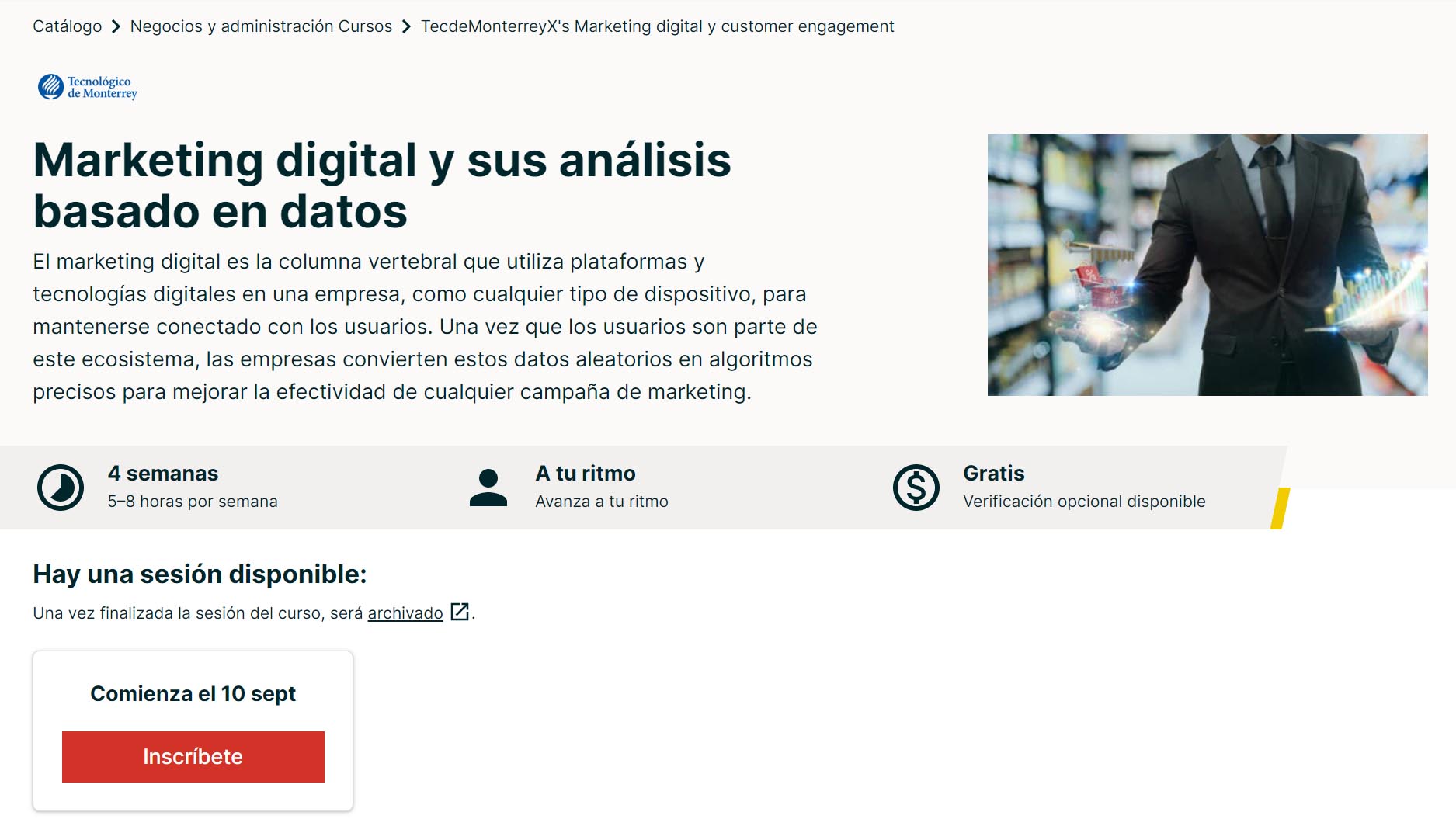 Curso de marketing digital: Marketing digital y sus análisis basado en datos