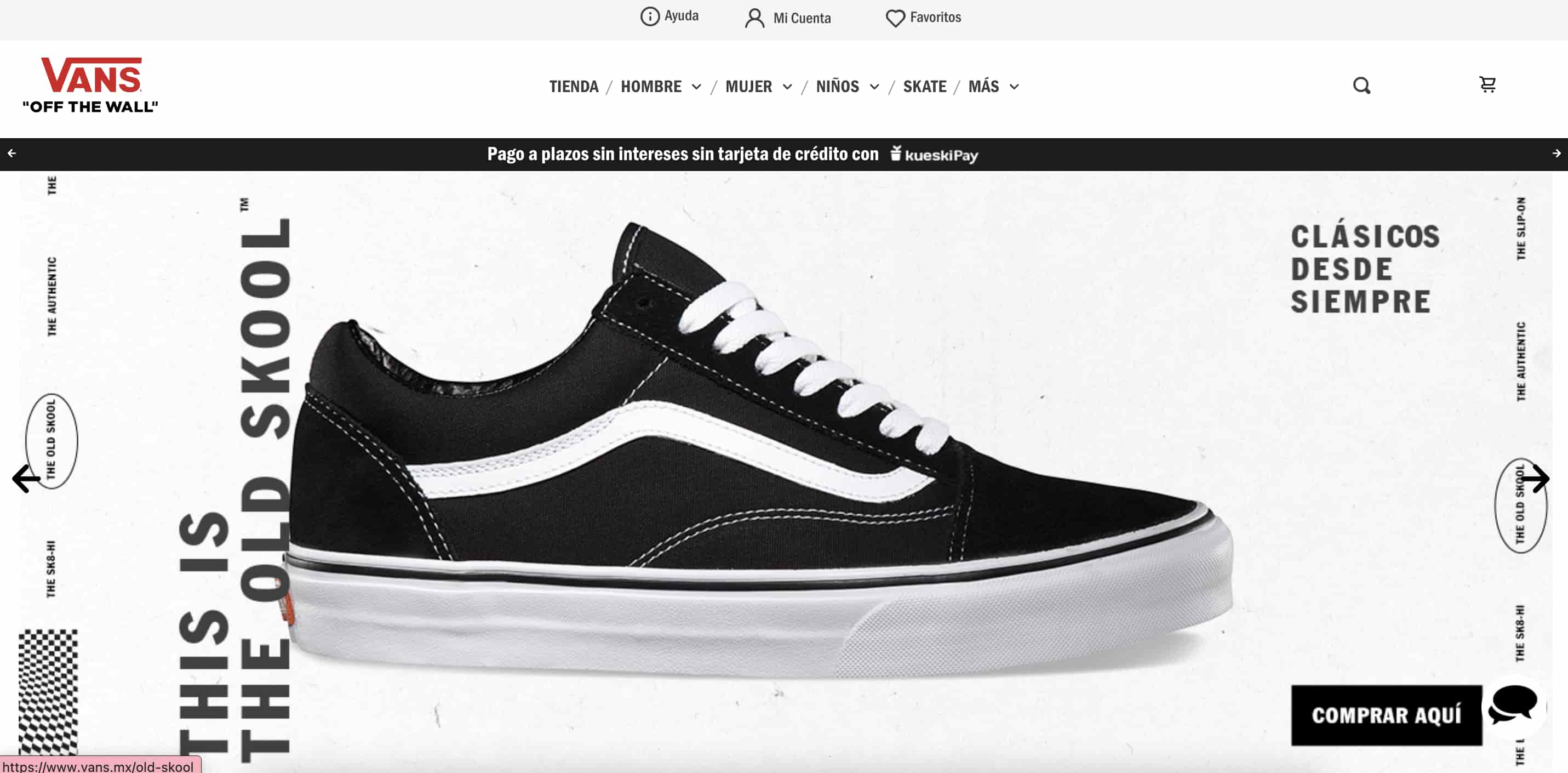 Ejemplos de mercado objetivo: Vans