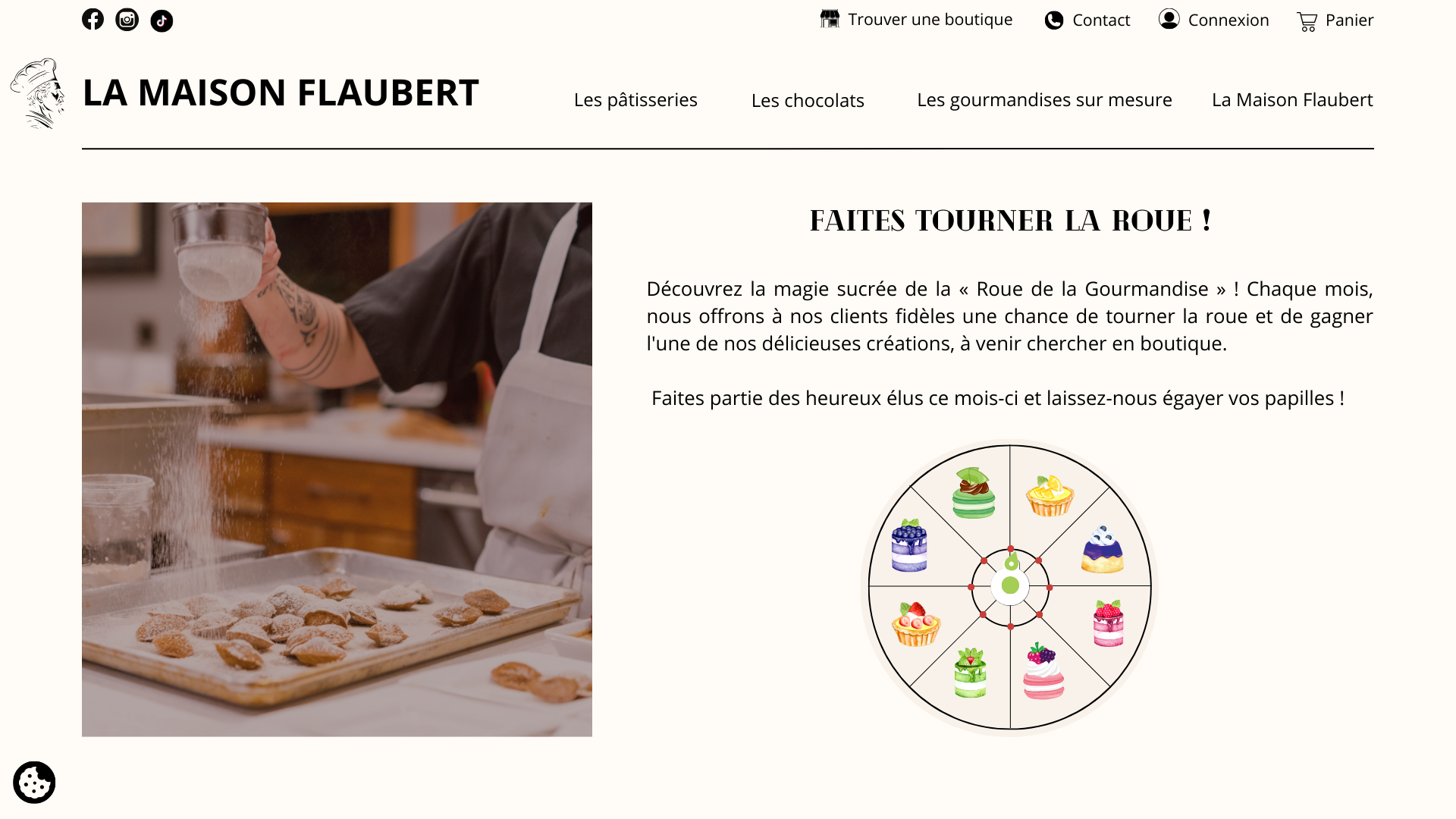 Un modèle de site web interactif pour une boulangerie-pâtisserie