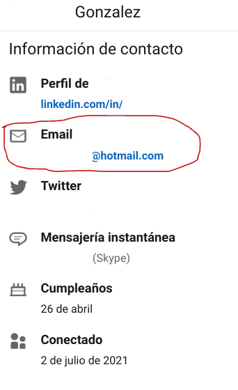 Cómo obtener un correo electrónico en LinkedIn