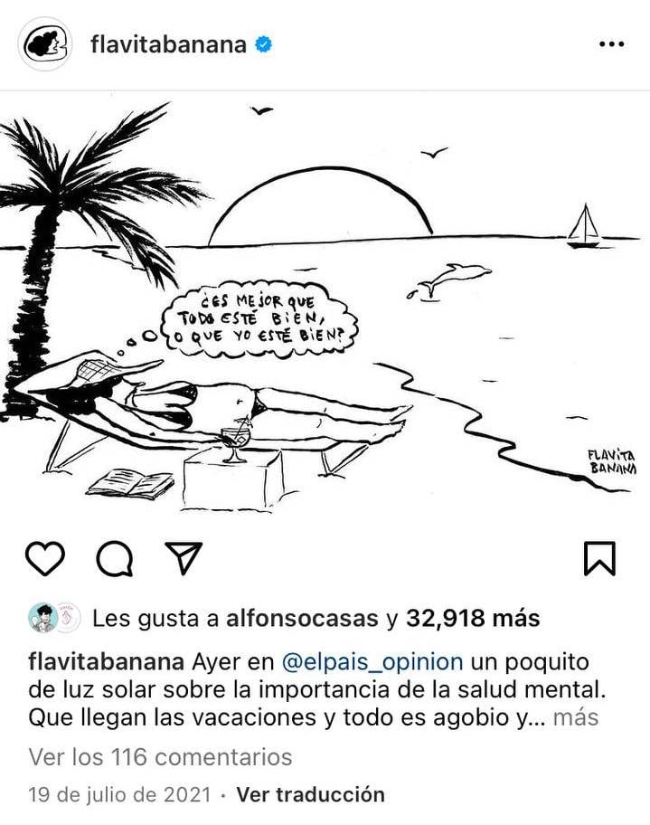 Ejemplo de pie de foto creativo para Instagram con mensaje amable