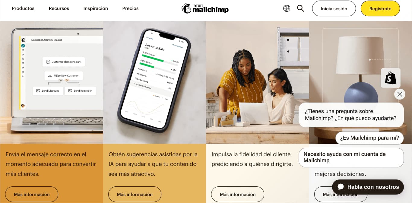  Ejemplos de herramienta para la gestión de tareas: Mailchimp