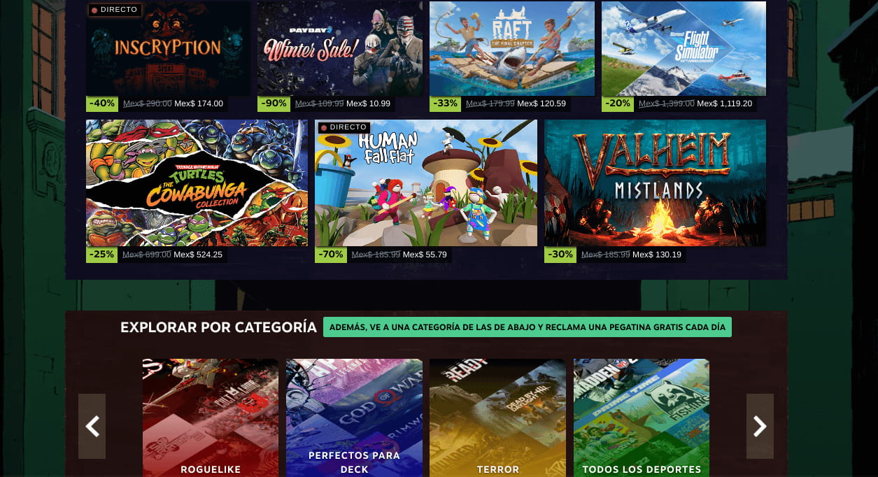 Ejemplo de plataforma digital: Steam