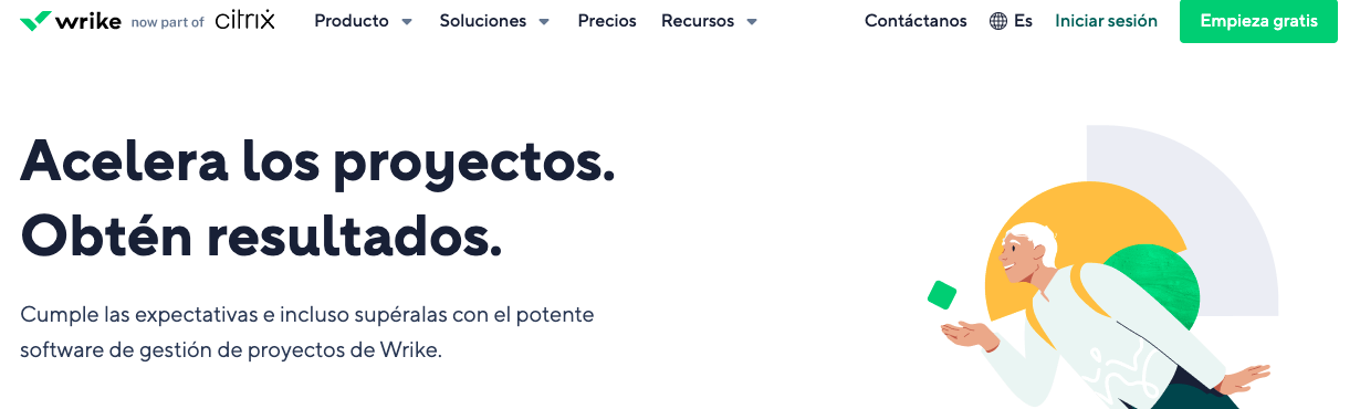 Ejemplo de software para gestión de proyectos PMBOK: Wrike