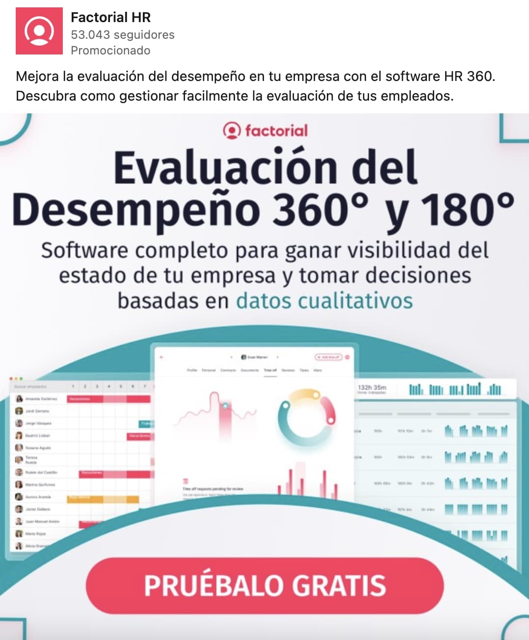 Ejemplo de promoción para aumentar ventas de Factorial RH