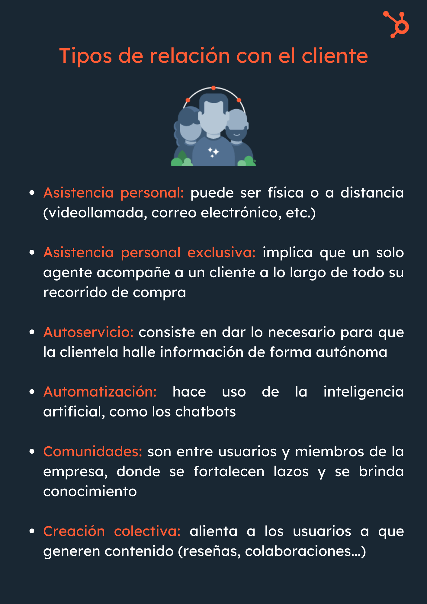 Tipos de relación con el cliente