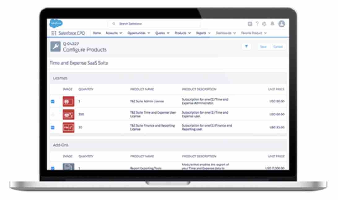 Solución CPQ: Salesforce