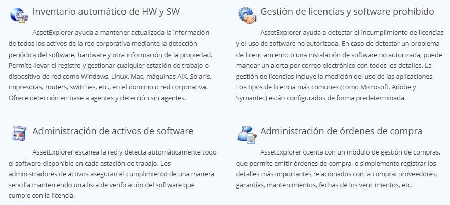 Software de inventario gratis de AssetExplorer