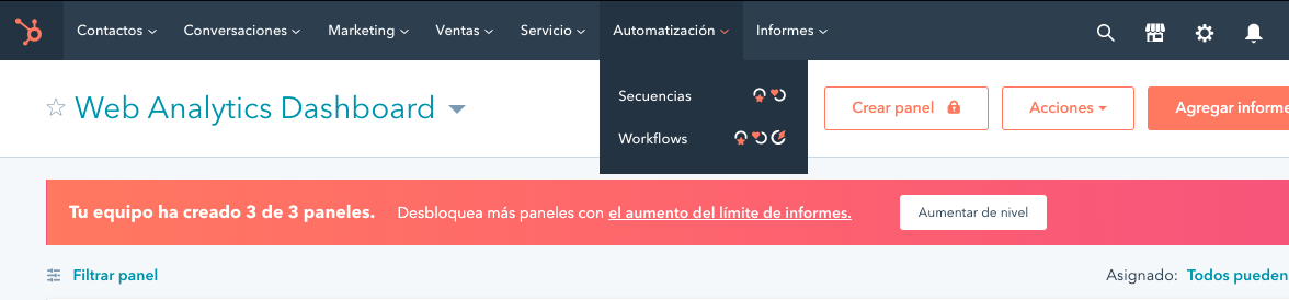 Workflow en español con HubSpot