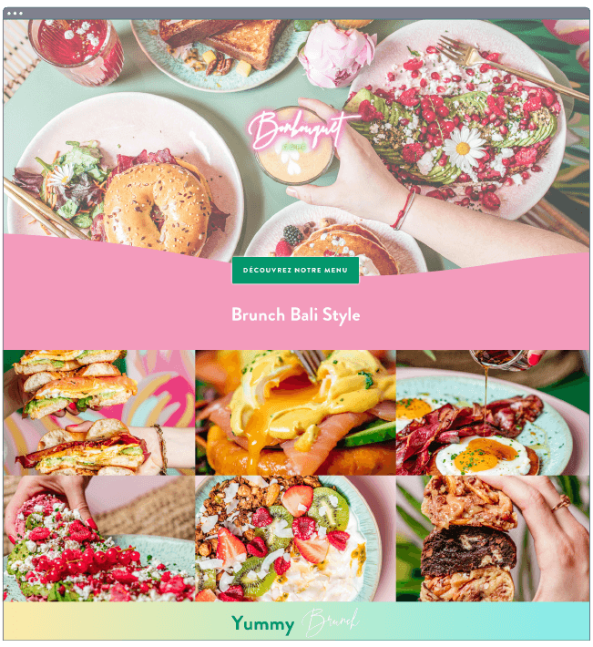 restaurant website templates: bon bouquet café