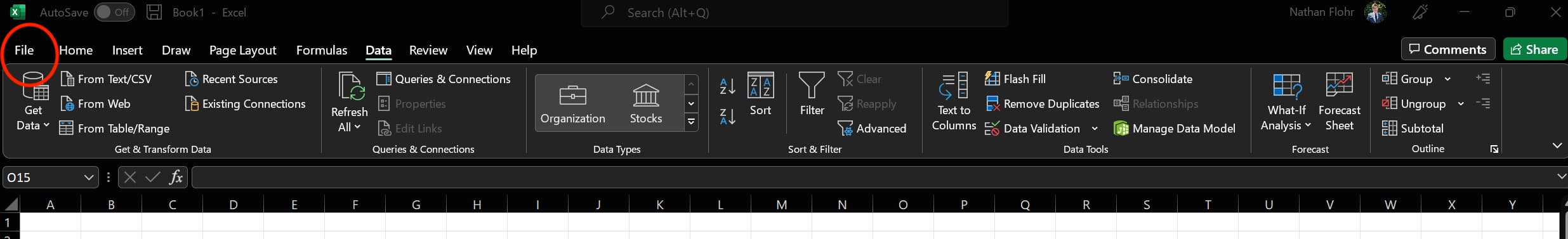 sales forecasting in excel, Analysis ToolPak step 1