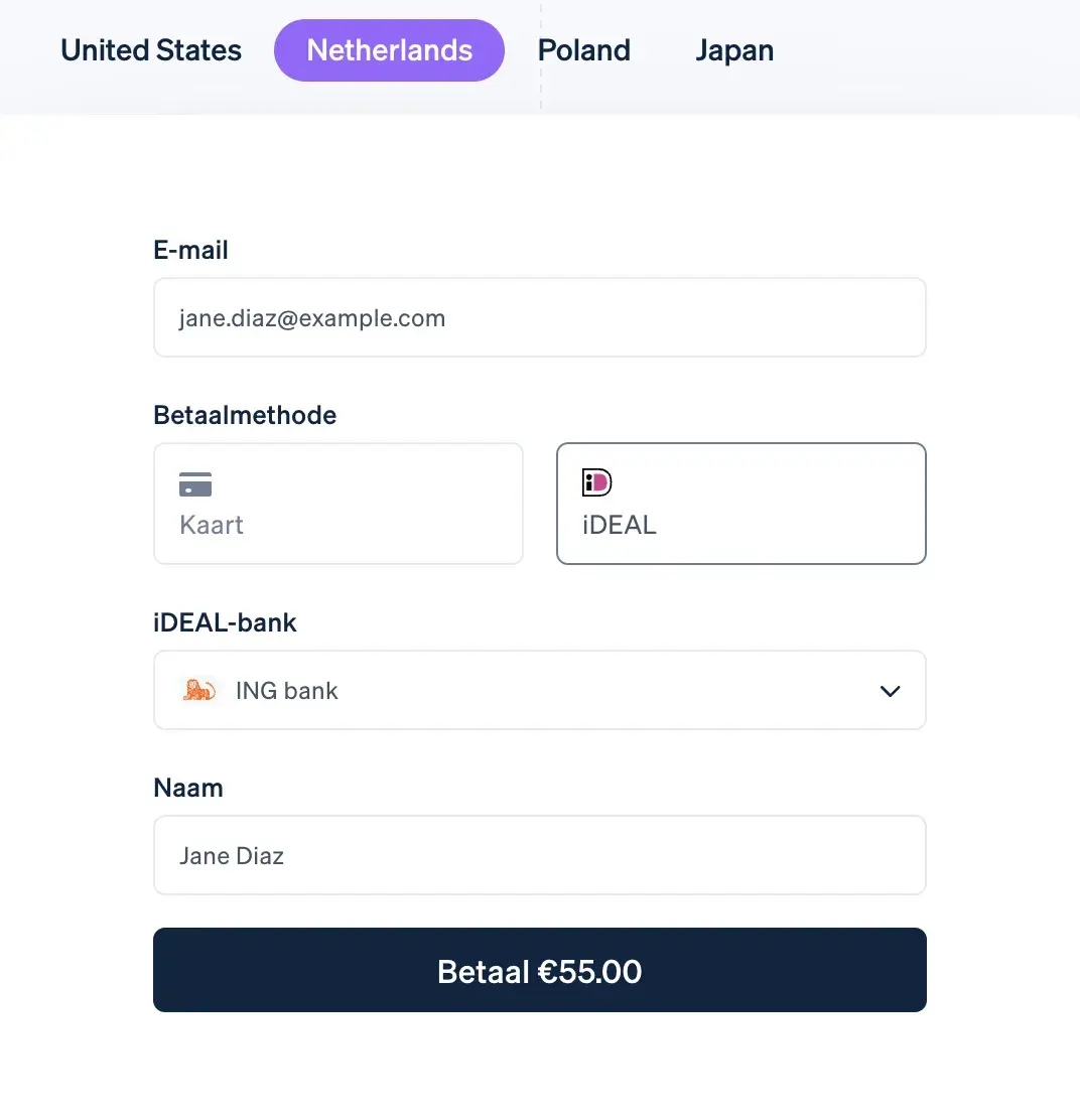 Stripe is a payment processing tool with advanced optimization features, including a checkout page that aims to increase conversions by showing customers localized payment methods and currencies.